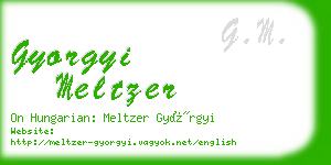 gyorgyi meltzer business card